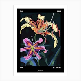 No Rain No Flowers Poster Gloriosa Lily 1 Art Print
