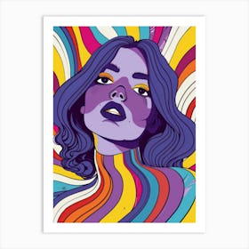 Psychedelic Girl 1 Art Print