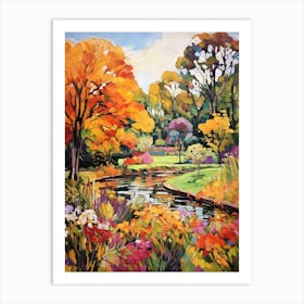 Autumn Gardens Painting Royal Botanic Gardens Melbourne 6 Art Print