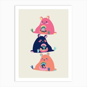 Cute Bears Art Print