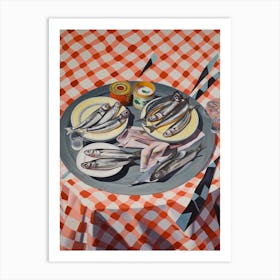 Anchovies Still Life Painting Art Print