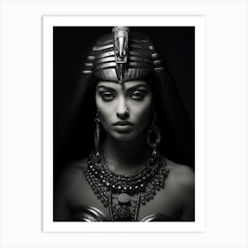 Black And White Photograph Of Cleopatra Art Print