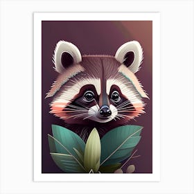 Guadeloupe Raccoon Cute Digital Art Print