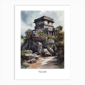 Tulum Watercolor 3travel Poster Art Print