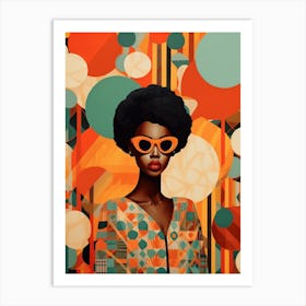 Afrocentric Pattern Illustration 9 Art Print