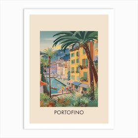 Portofino Italy 3 Vintage Travel Poster Art Print