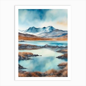 Watercolor Landscape Of Scene Art Print