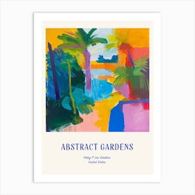 Colourful Gardens Harry P Leu Gardens Usa 1 Blue Poster Art Print