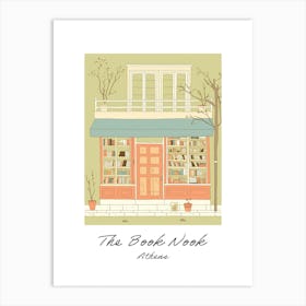 Athens The Book Nook Pastel Colours 1 Poster Art Print