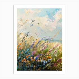 Wild Flowers In The Meadow Art Print