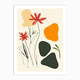 Abstract Flowers 65 Art Print