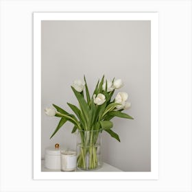 White Tulips Art Print