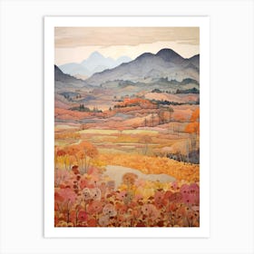 Autumn National Park Painting Fuji Hakone Izu National Park Japan 1 Art Print