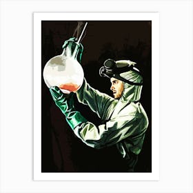 Scientist Holding A Flask Breaking Bad movie Art Print