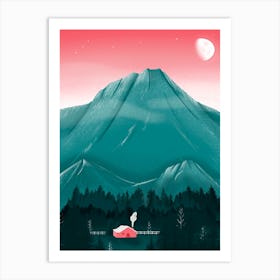 Snowy Mountains  Art Print