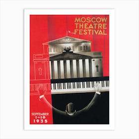 Moscow Theatre Festival Vintage Poster Art Print