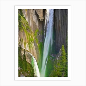 Horsetail Falls, United States Majestic, Beautiful & Classic (1) Art Print
