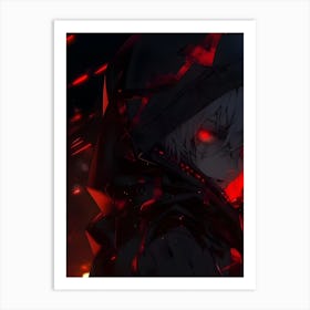 Anime Character With Red Eyes Art Print