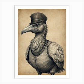 Steampunk Vulture Art Print