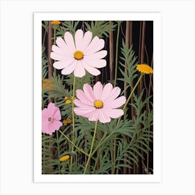 Flower Illustration Cosmos 1 Art Print