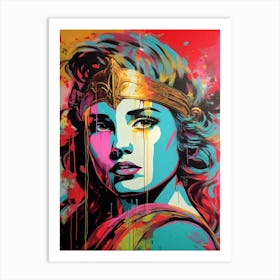 Athena Greek Goddess Pop Art 2 Art Print