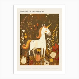 Unicorn In The Meadow Muted Pastels 2 Poster Art Print