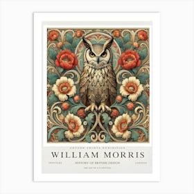 William Morris inspired owl print 4 Art Print