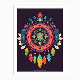 Bohemian Dream Catcher Art Print