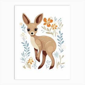 Baby Animal Illustration  Kangaroo 5 Art Print
