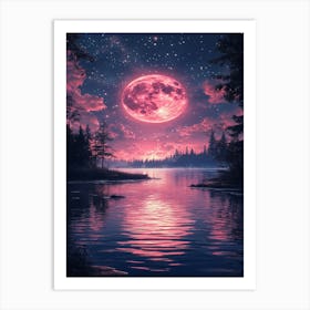 Full Moon In The Sky 3 Art Print