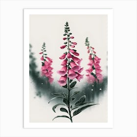 Foxgloves Art Print