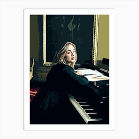 Adele At The Piano Art Print