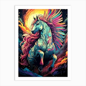 Unicorn In The Sky Art Print