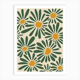 Daisy Pattern Art Print