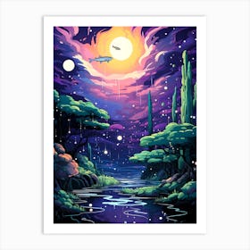 Night In The Forest Art Print