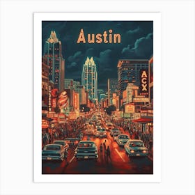 Aihrgdesign A Classic 1960s Travel Poster For Austin Showcasi 97475835 0bc5 41bd B91e F75235896daa 1 Art Print