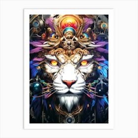 Lion Of The Machine Art Print