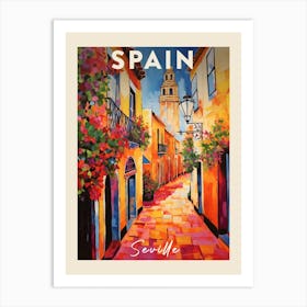 Seville Spain 4 Fauvist Painting Travel Poster Art Print