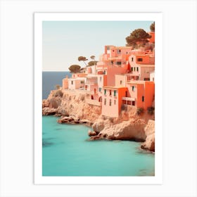 Cala Llombards Mallorca Spain Mediterranean Style Illustration 1 Art Print