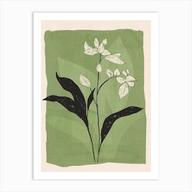 Minimal Abstract Art Plant 49 Art Print