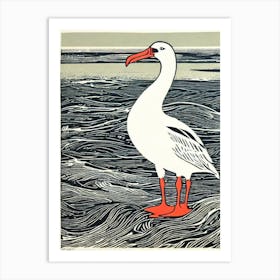 Albatross 2 Linocut Bird Art Print