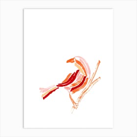 Bird Orange Art Print