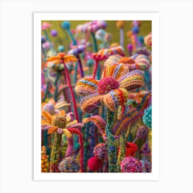 Daisies Knitted In Crochet 8 Art Print