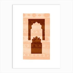 Abstract Geometric Art with Arched Motifs and Patterns Art Print