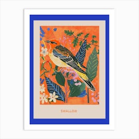 Spring Birds Poster Swallow 2 Art Print