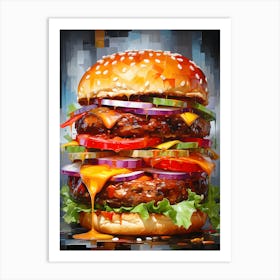 Modern Flavor Burger Artistry Art Print