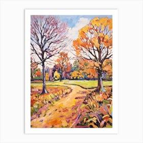 Autumn Gardens Painting Royal Botanic Gardens Melbourne 5 Art Print