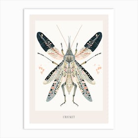 Colourful Insect Illustration Cricket 14 Poster Art Print
