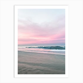 Walberswick Beach, Suffolk Pink Photography  Art Print