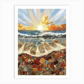 Sunset On The Beach 14 Art Print